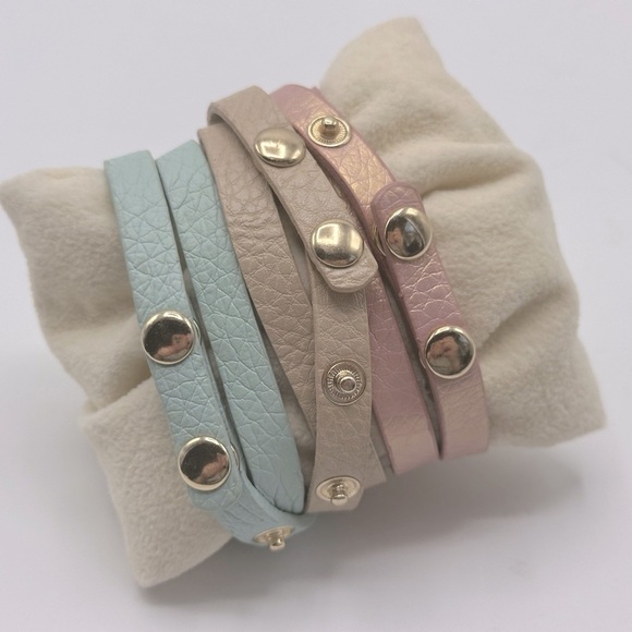 Crystal Spike Cuff Wrap Bracelet in Teal Blue - Picture 10 of 11